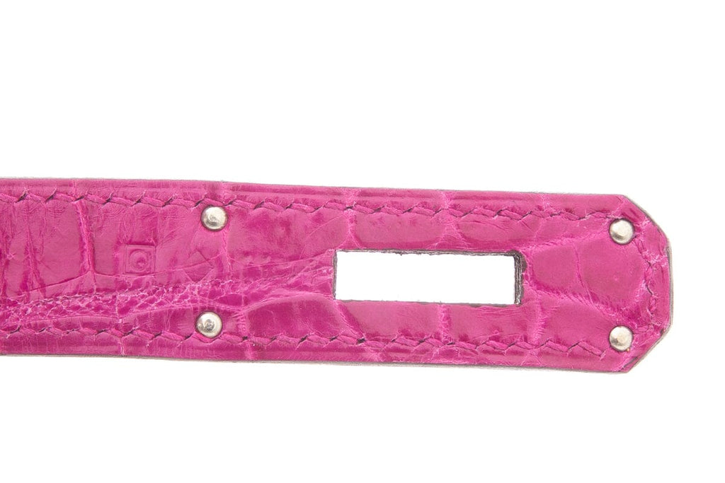 HermÃƒÆ’Ã‚Â¨s Birkin 35 Rose Shocking Crocodile Handbag