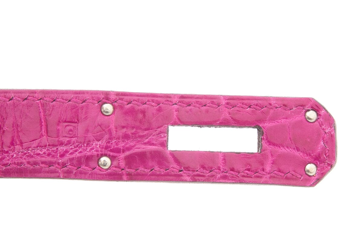 HermÃƒÆ’Ã‚Â¨s Birkin 35 Rose Shocking Crocodile Handbag