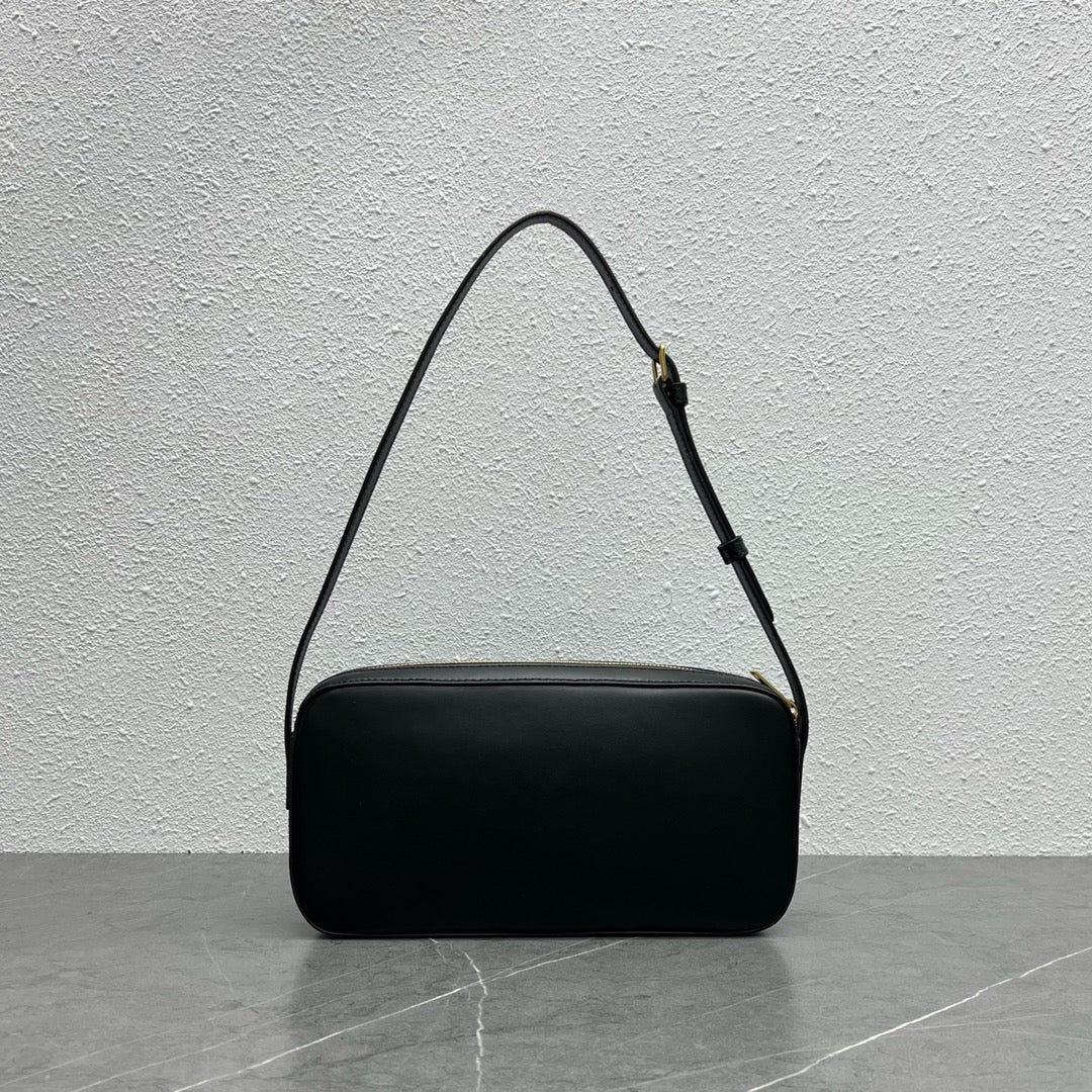 GLAMI Camera Shoulder Bag Cuir Triomphe Black For Women 10in/26cm