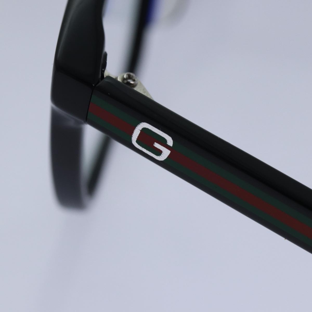 GUCCI Web Sherry Line Date Glasses plastic Black Red Green 87728