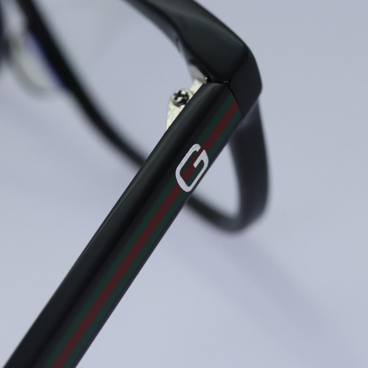 GUCCI Web Sherry Line Date Glasses plastic Black Red Green 87728