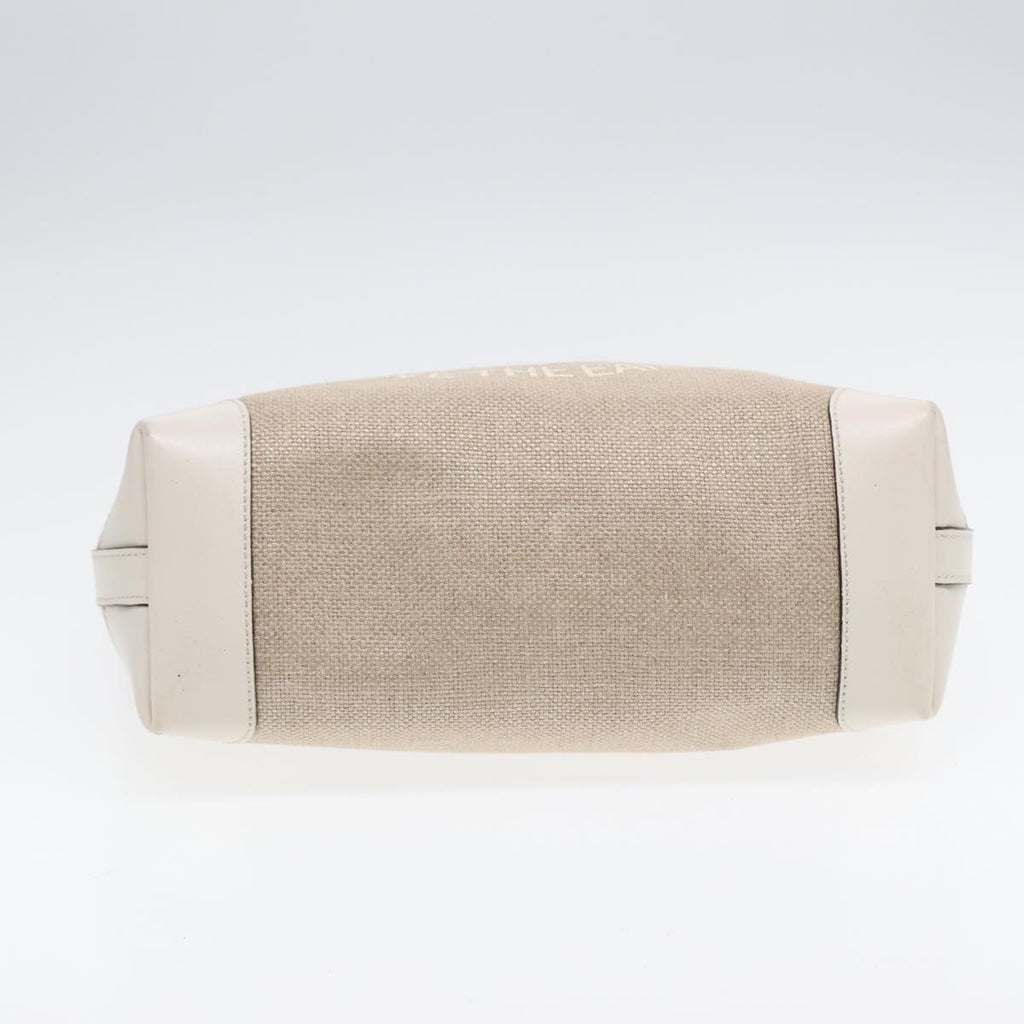 GUCCI Hand Bag Canvas Leather Beige White gold 269878 87749