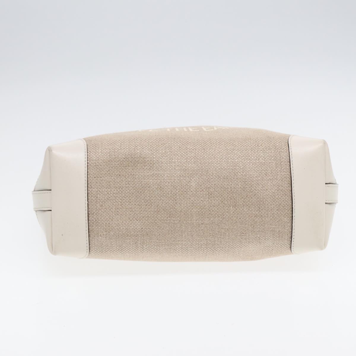 GUCCI Hand Bag Canvas Leather Beige White gold 269878 87749