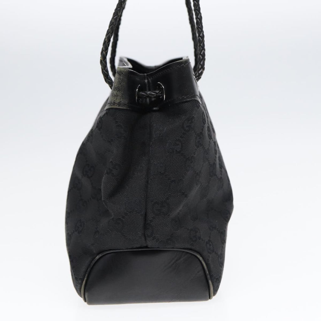 GUCCI GG Canvas Shoulder Bag Black Silver 109143 87750