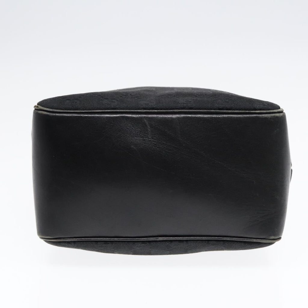 GUCCI GG Canvas Shoulder Bag Black Silver 109143 87750