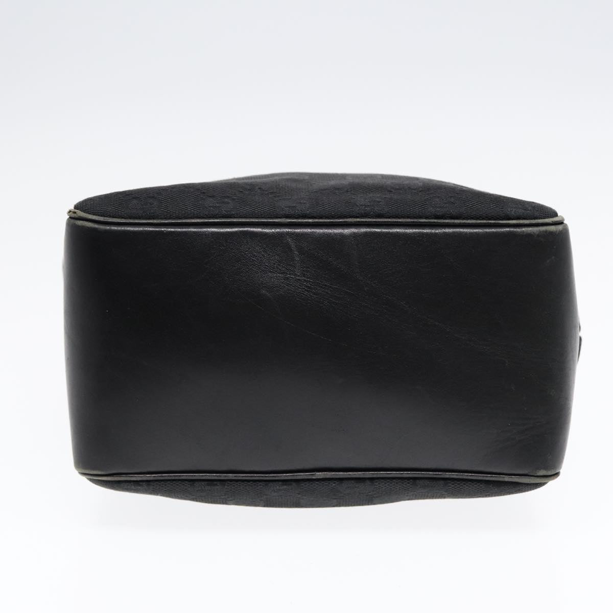 GUCCI GG Canvas Shoulder Bag Black Silver 109143 87750