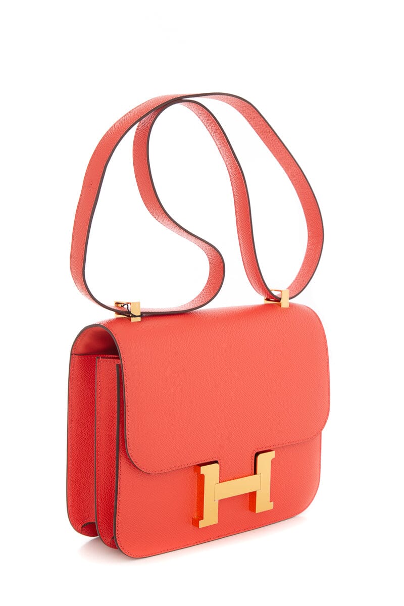 HermÃƒÆ’Ã‚Â¨s Rose Jaipur Epsom Leather 24 cm Constance