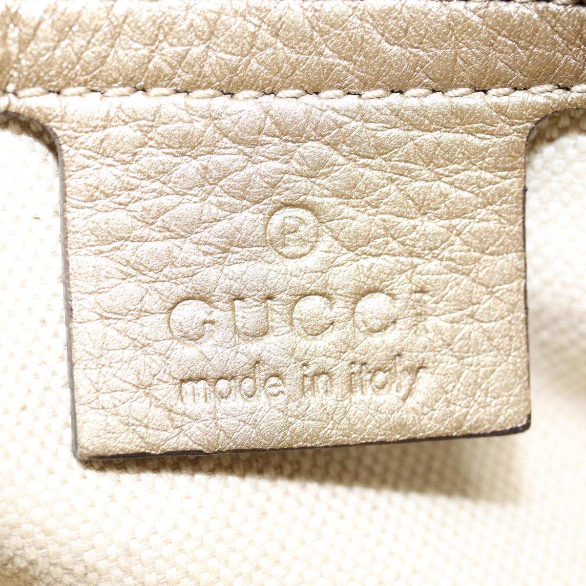 GUCCI GG Canvas Hand Bag Bamboo 2way Beige Gold 282300 87767