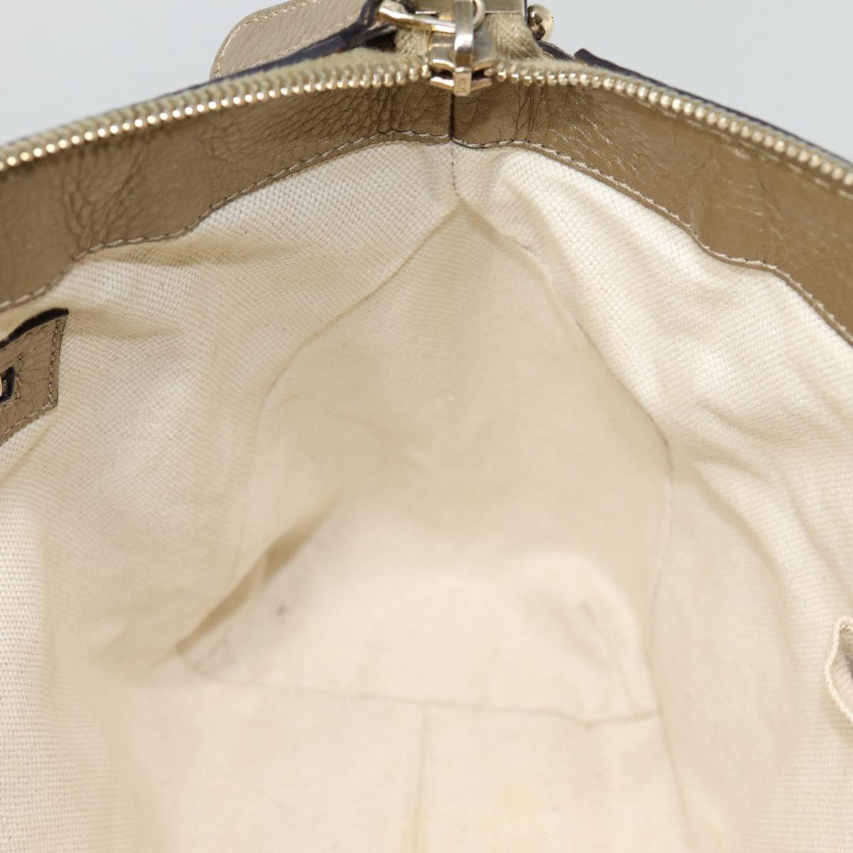GUCCI GG Canvas Hand Bag Bamboo 2way Beige Gold 282300 87767