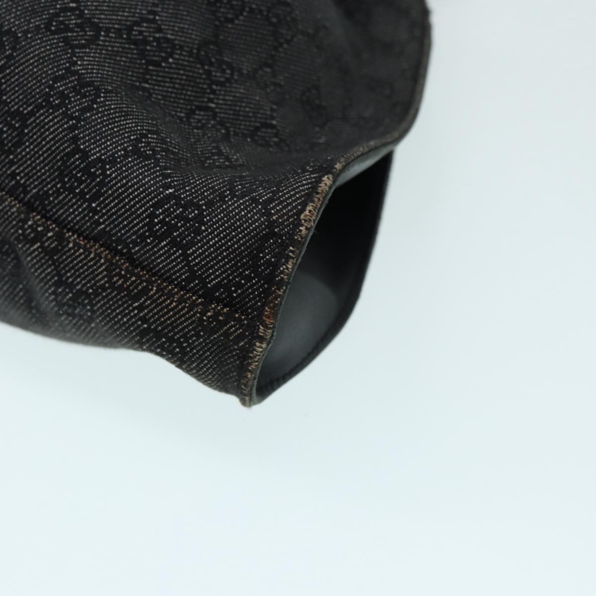 GUCCI GG Canvas Hand Bag Black Silver 76554 87781