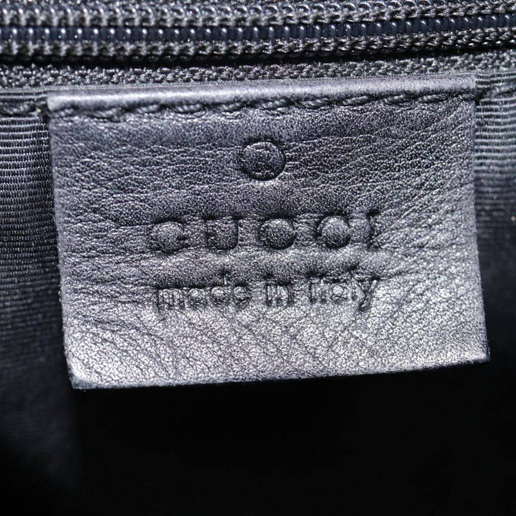 GUCCI GG Canvas Shoulder Bag Black Silver 91761 87782