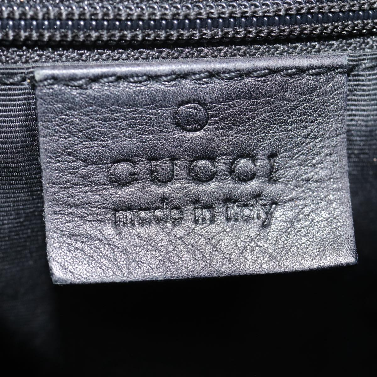 GUCCI GG Canvas Shoulder Bag Black Silver 91761 87782