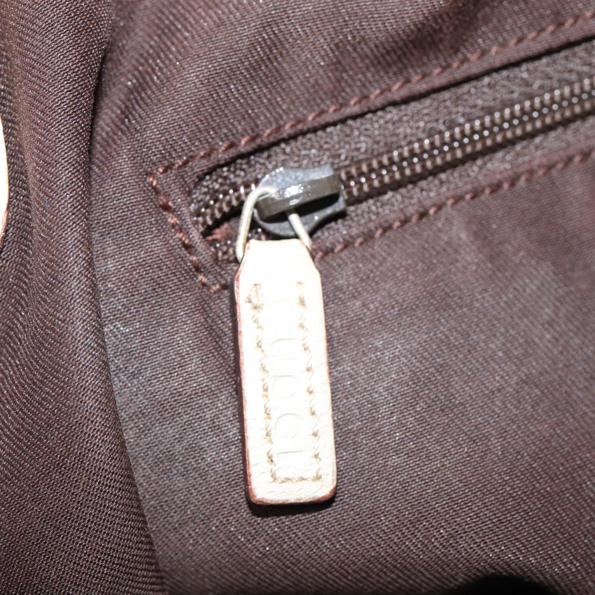 GUCCI GG Canvas Shoulder Bag Beige White gold 121023 87783