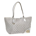 GUCCI GG Canvas Tote Bag Silver 87799