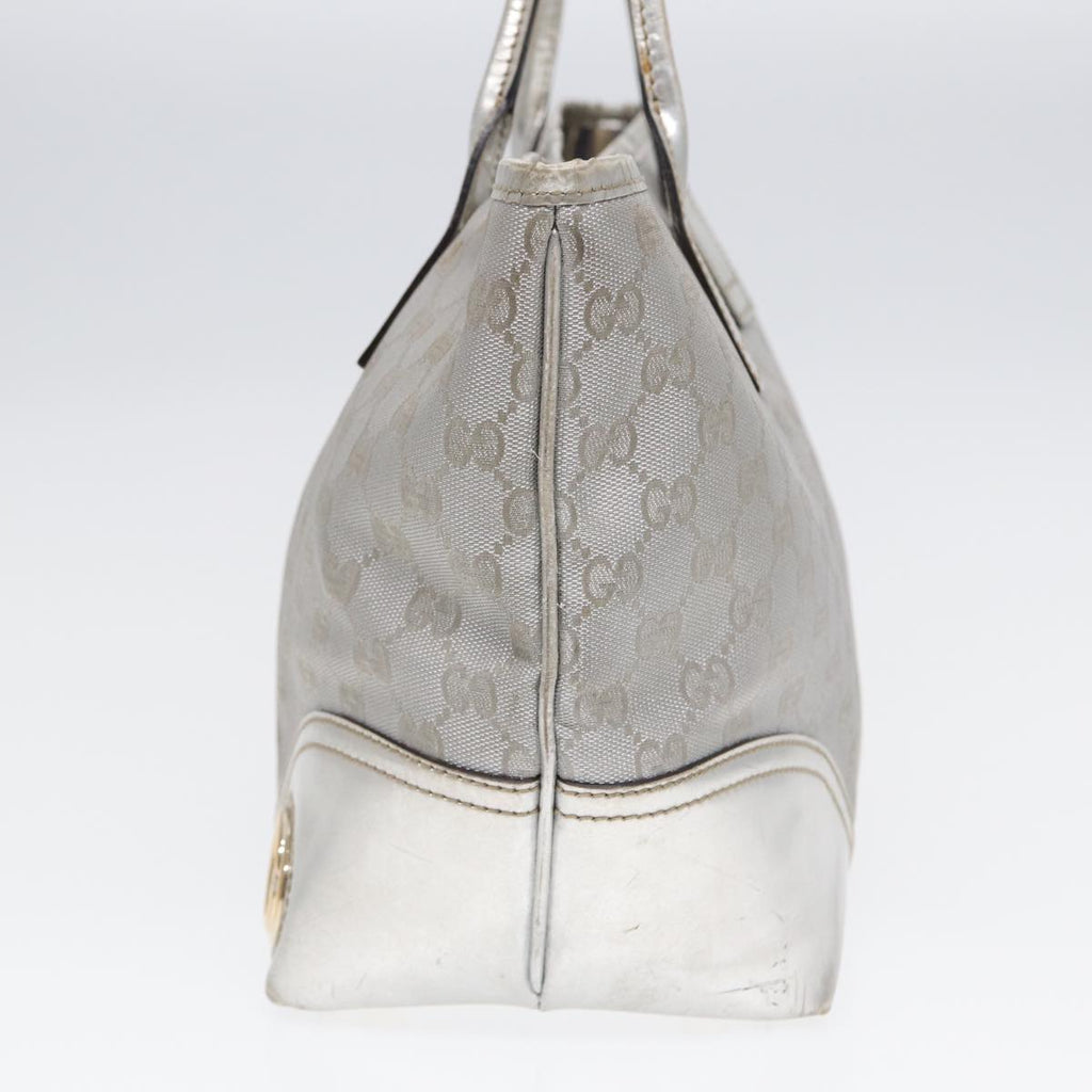 GUCCI GG Canvas Tote Bag Silver 87799
