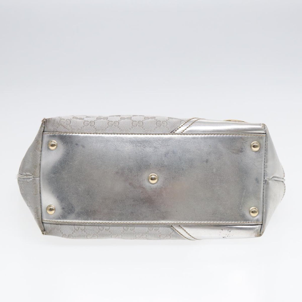 GUCCI GG Canvas Tote Bag Silver 87799