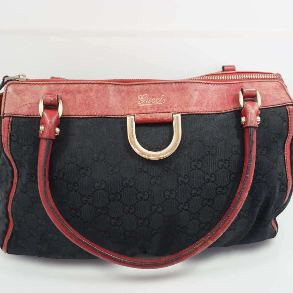 Gucci Sort og RÃƒÆ’Ã‚Â¸d Skuldertaske
