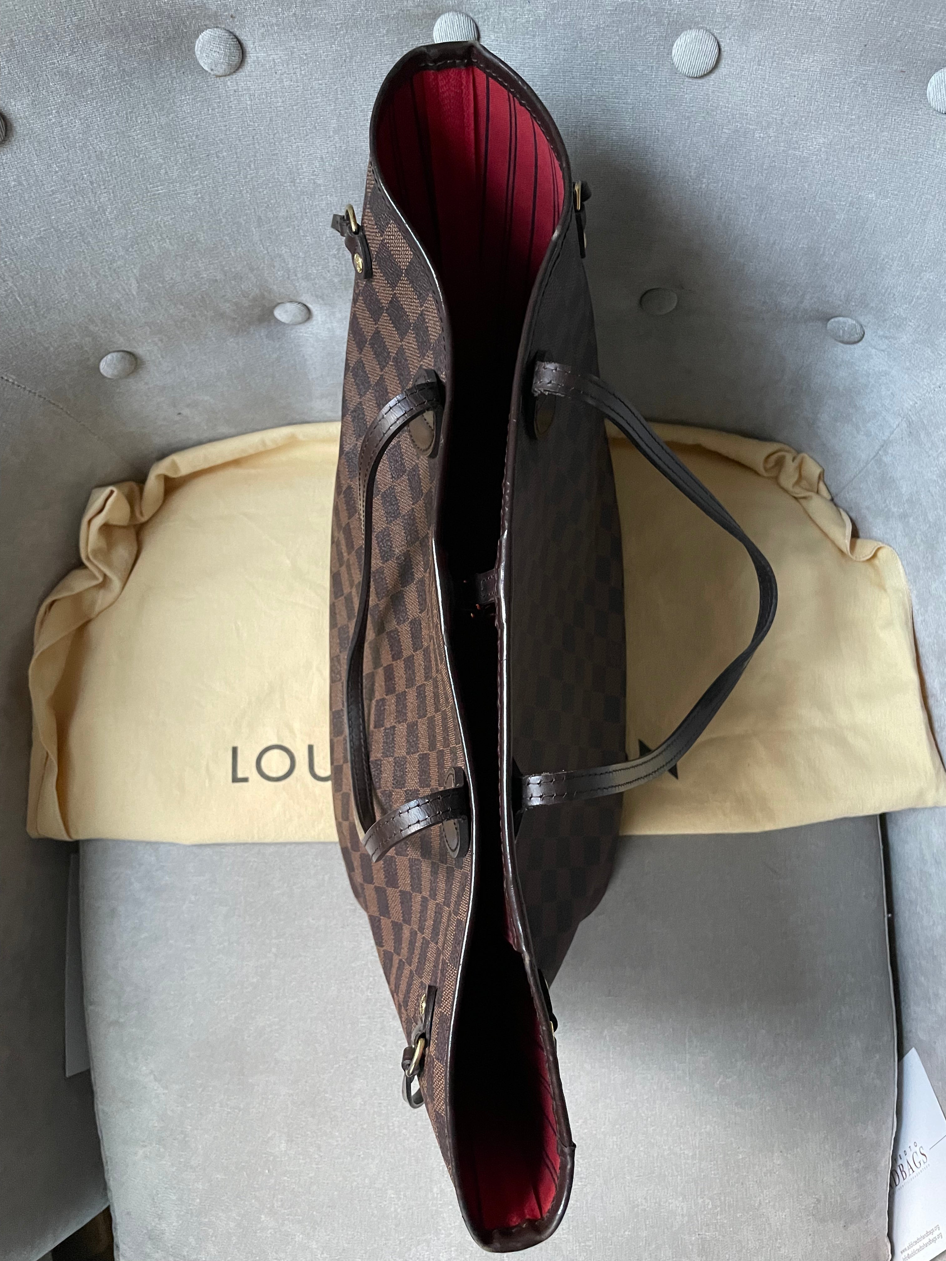 Louis Vuitton Neverfull MM Damier Ebene Cherry Interior (RRP £1,410)