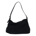 FENDI Mamma Baguette Shoulder Bag Nylon Black Silver 87809