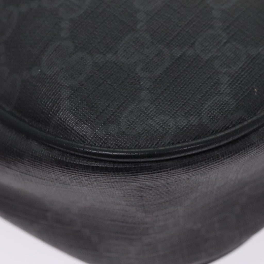 GUCCI GG Supreme Web Sherry Line Clutch Bag PVC Black Gold 156 01 034 87865
