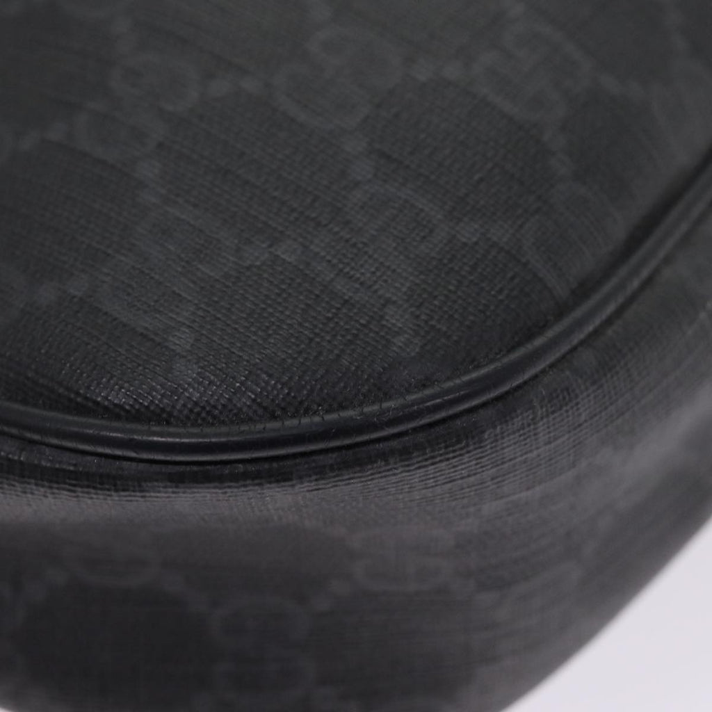 GUCCI GG Supreme Web Sherry Line Clutch Bag PVC Black Gold 156 01 034 87865