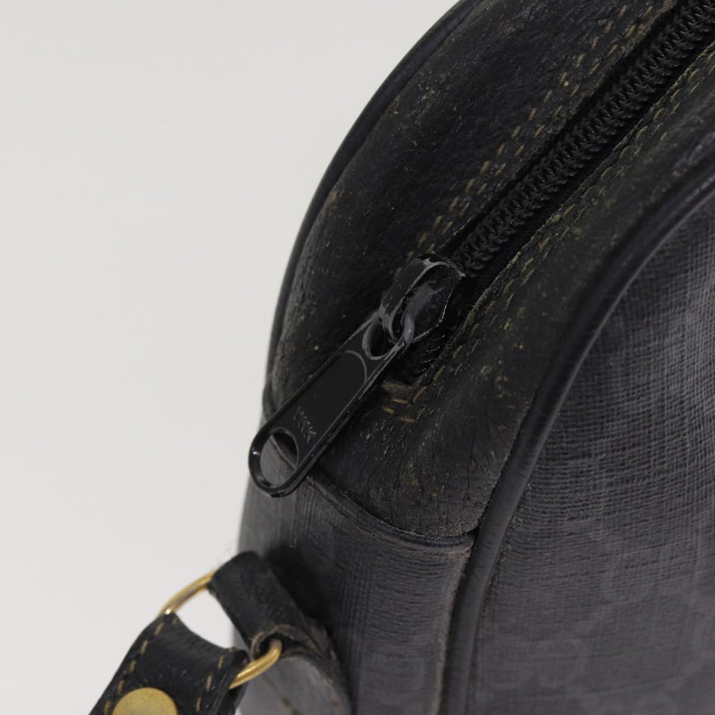 GUCCI GG Supreme Web Sherry Line Clutch Bag PVC Black Gold 156 01 034 87865