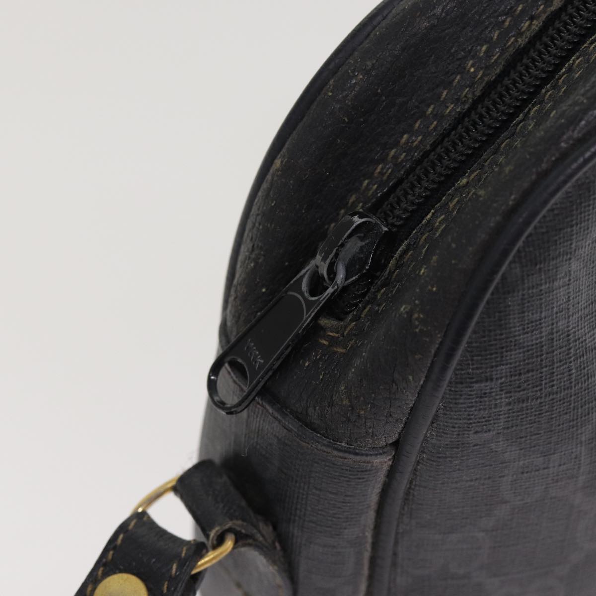 GUCCI GG Supreme Web Sherry Line Clutch Bag PVC Black Gold 156 01 034 87865