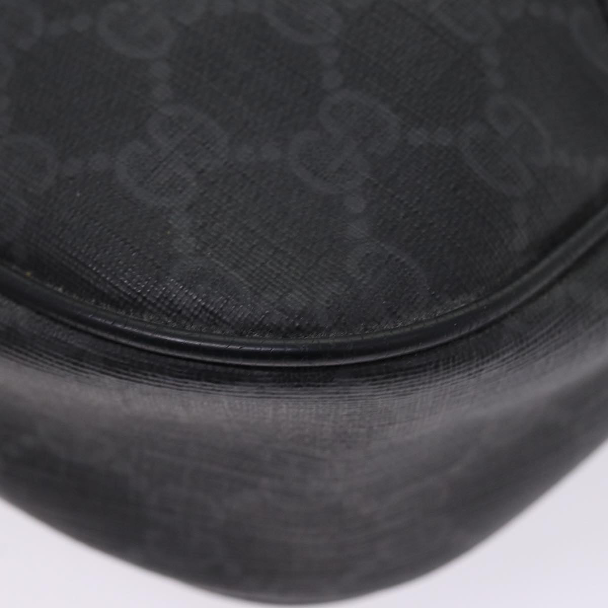 GUCCI GG Supreme Web Sherry Line Clutch Bag PVC Black Gold 156 01 034 87865