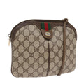 GUCCI GG Supreme Web Sherry Line Shoulder Bag PVC Beige 904 02 047 87866