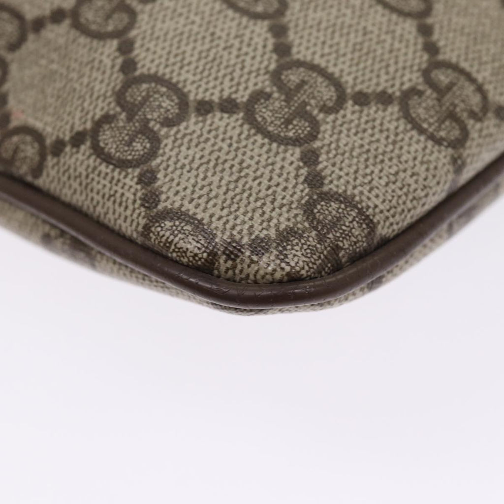 GUCCI GG Supreme Web Sherry Line Shoulder Bag PVC Beige 904 02 047 87866
