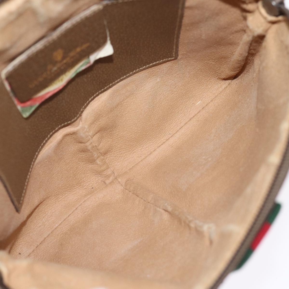 GUCCI GG Supreme Web Sherry Line Shoulder Bag PVC Beige 904 02 047 87866