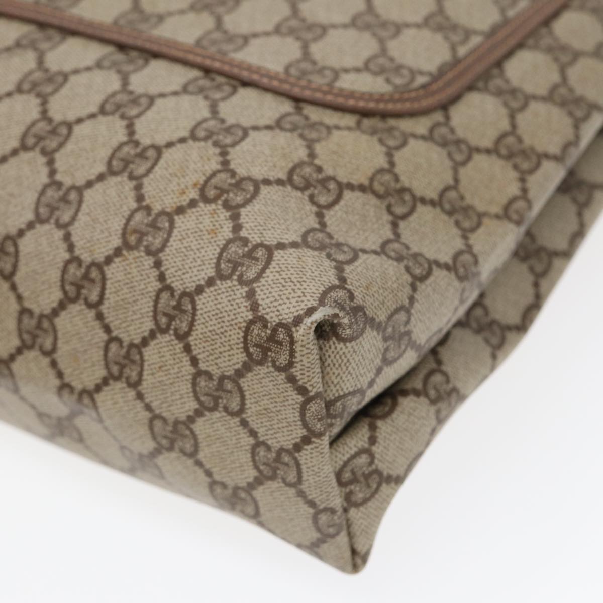 GUCCI GG Supreme Web Sherry Line Tote Bag PVC Beige Red Green 002 123 87902