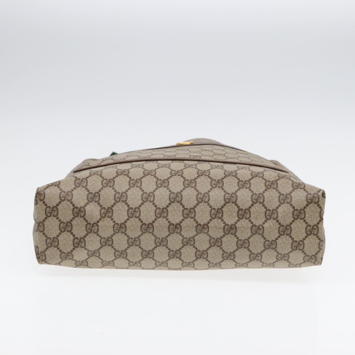 GUCCI GG Supreme Web Sherry Line Tote Bag PVC Beige Red Green 002 123 87902