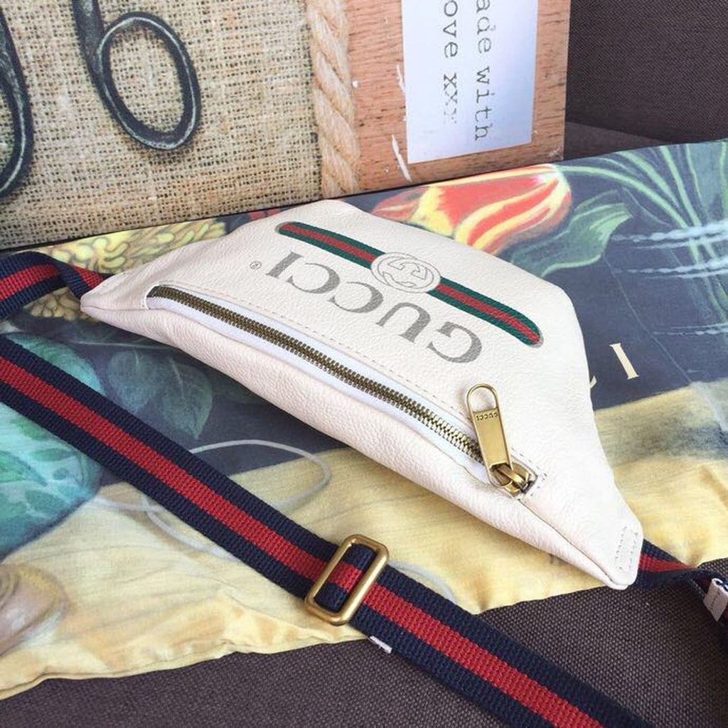 Glami Print Waist Belt Bag White For Women And Men 11in/27cm Glami 527792