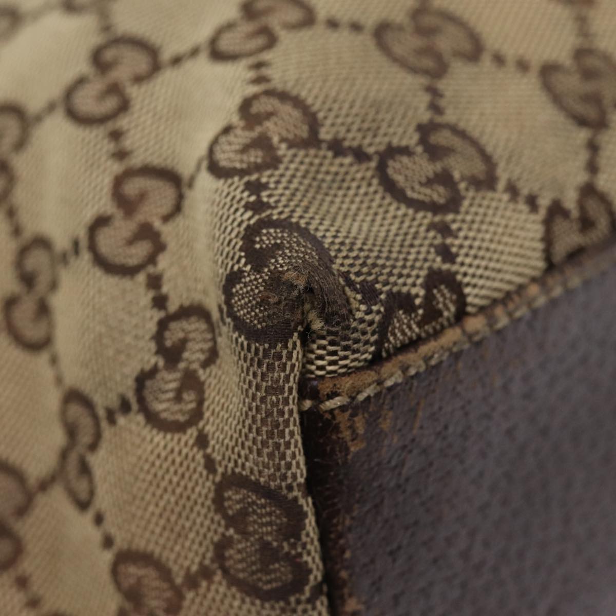 GUCCI GG Canvas Tote Bag Beige Gold 153009 87903