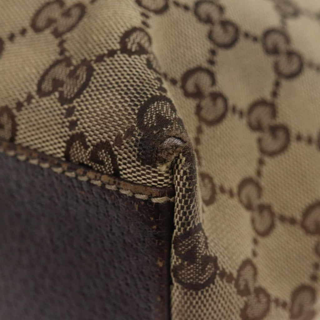 GUCCI GG Canvas Tote Bag Beige Gold 153009 87903