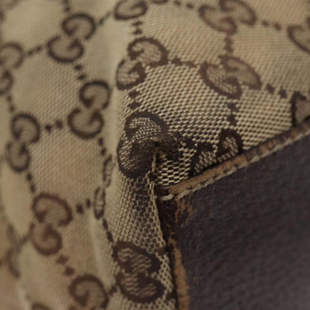GUCCI GG Canvas Tote Bag Beige Gold 153009 87903