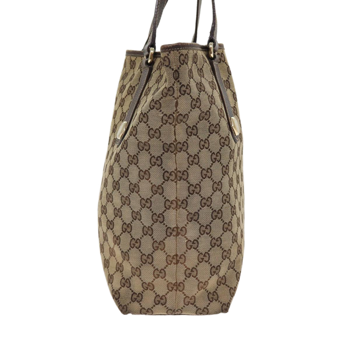GUCCI GG Canvas Tote Bag Beige Gold 153009 87903