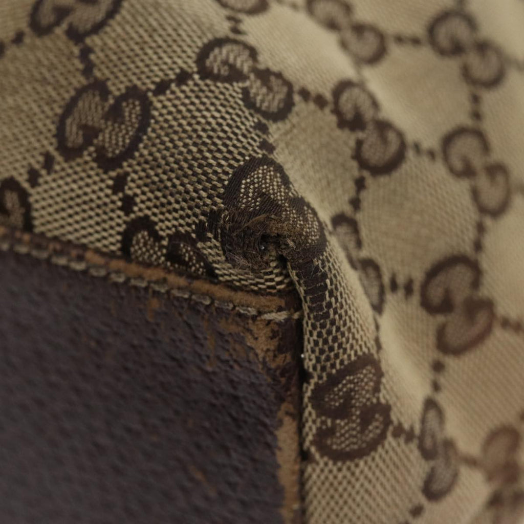 GUCCI GG Canvas Tote Bag Beige Gold 153009 87903