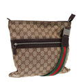 GUCCI GG Canvas Web Sherry Line Shoulder Bag Beige Red Green 145809 87905