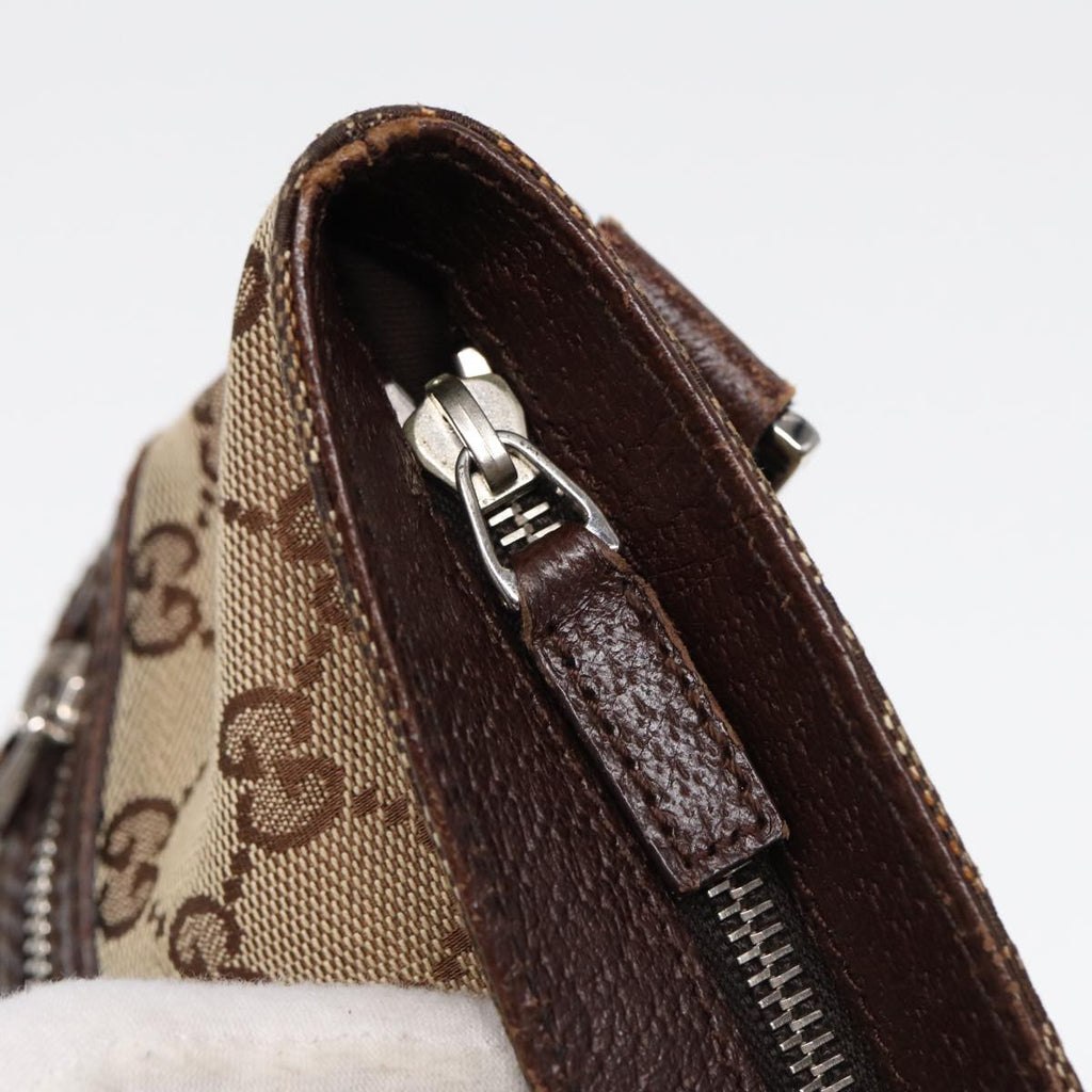 GUCCI GG Canvas Web Sherry Line Shoulder Bag Beige Red Green 145809 87905