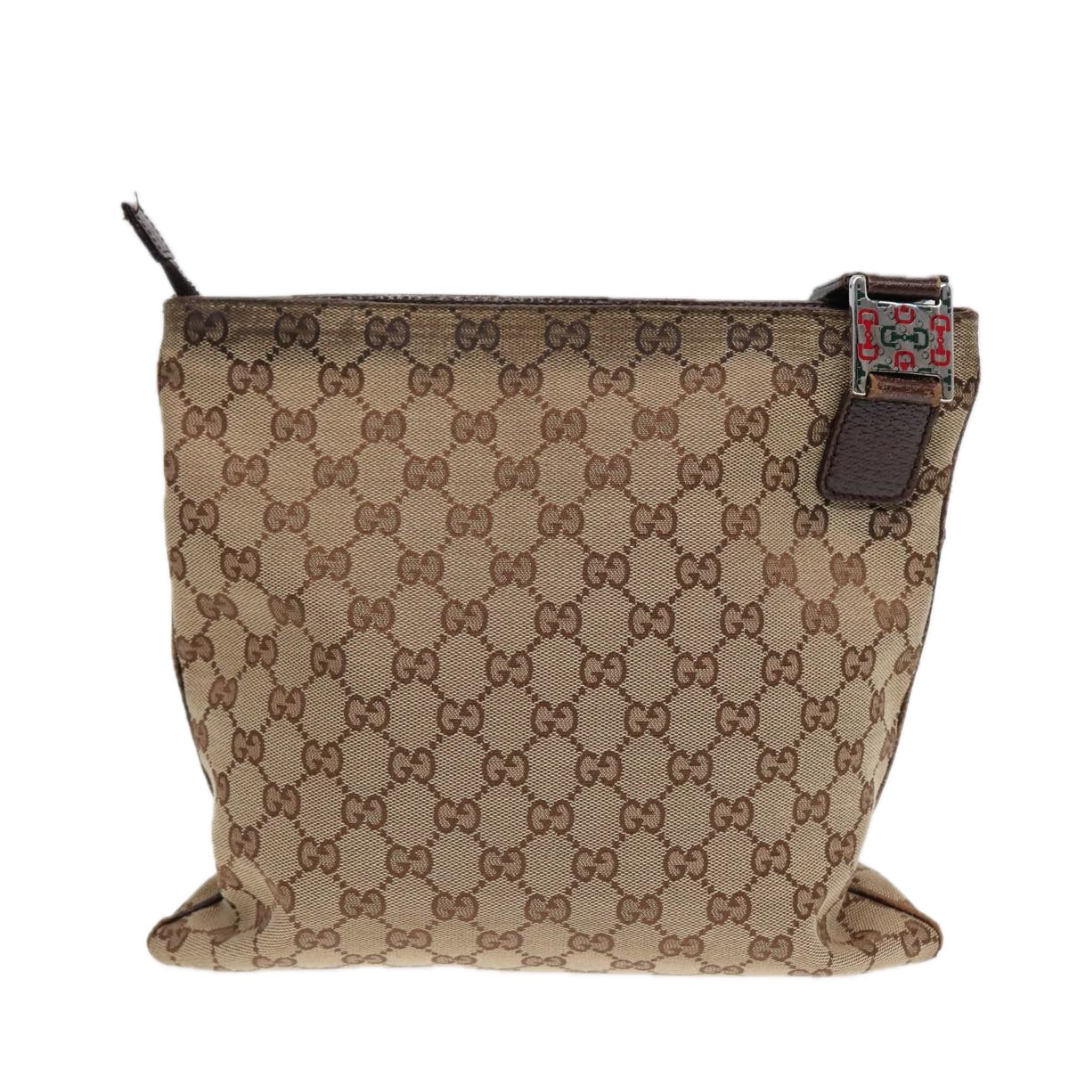 GUCCI GG Canvas Web Sherry Line Shoulder Bag Beige Red Green 145809 87905