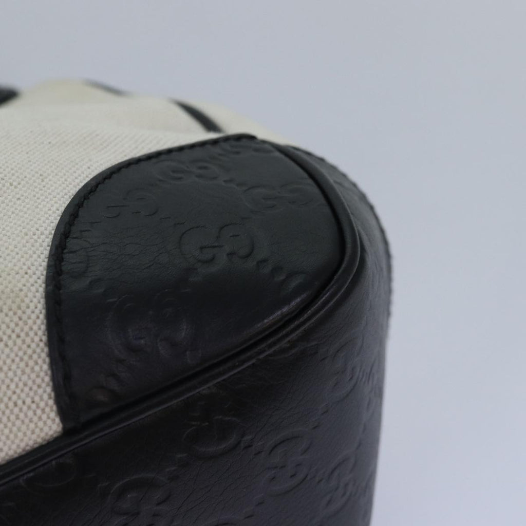 GUCCI Shoulder Bag Canvas Leather Outlet Brown White 257265 87915