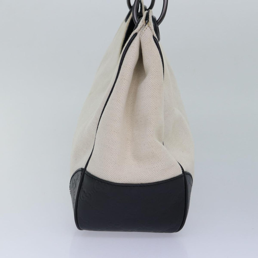 GUCCI Shoulder Bag Canvas Leather Outlet Brown White 257265 87915