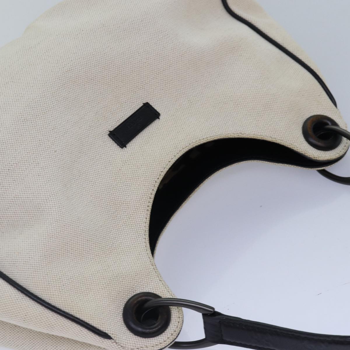 GUCCI Shoulder Bag Canvas Leather Outlet Brown White 257265 87915