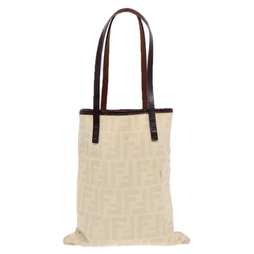 FENDI Zucca Canvas Hand Bag Beige 87916