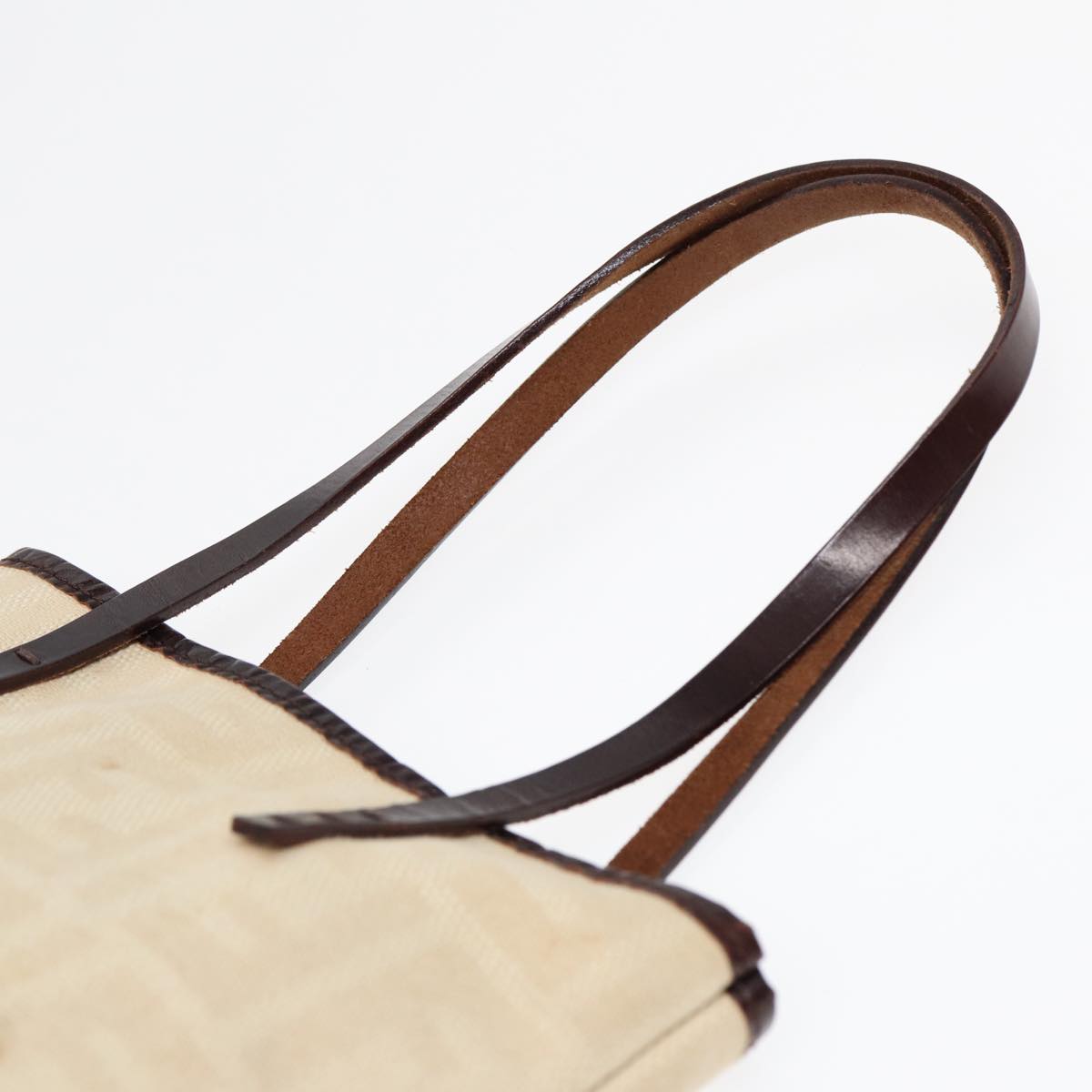 FENDI Zucca Canvas Hand Bag Beige 87916