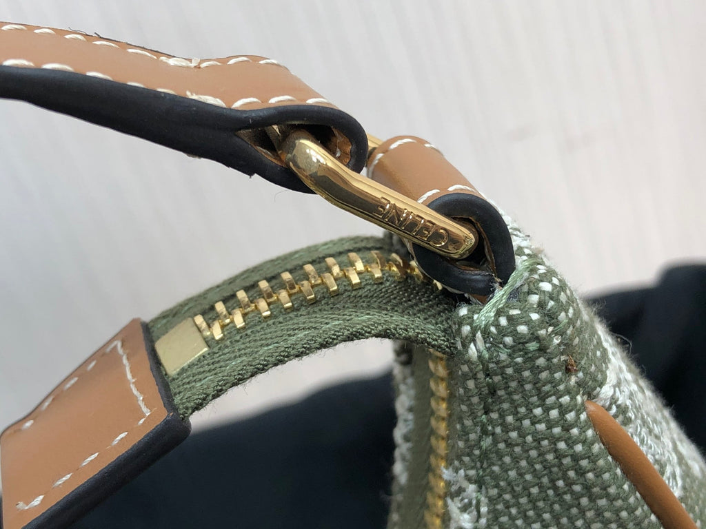 GLAMI Ava Bag In Triomphe Canvas Green For Women 9in/23cm