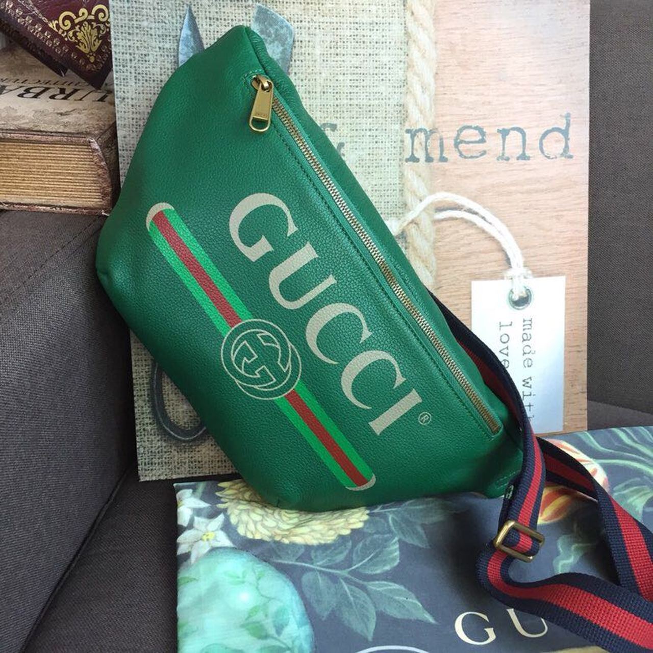 Glami Print Waist Belt Bag Green For Women And Men 15in/39cm Glami 530412