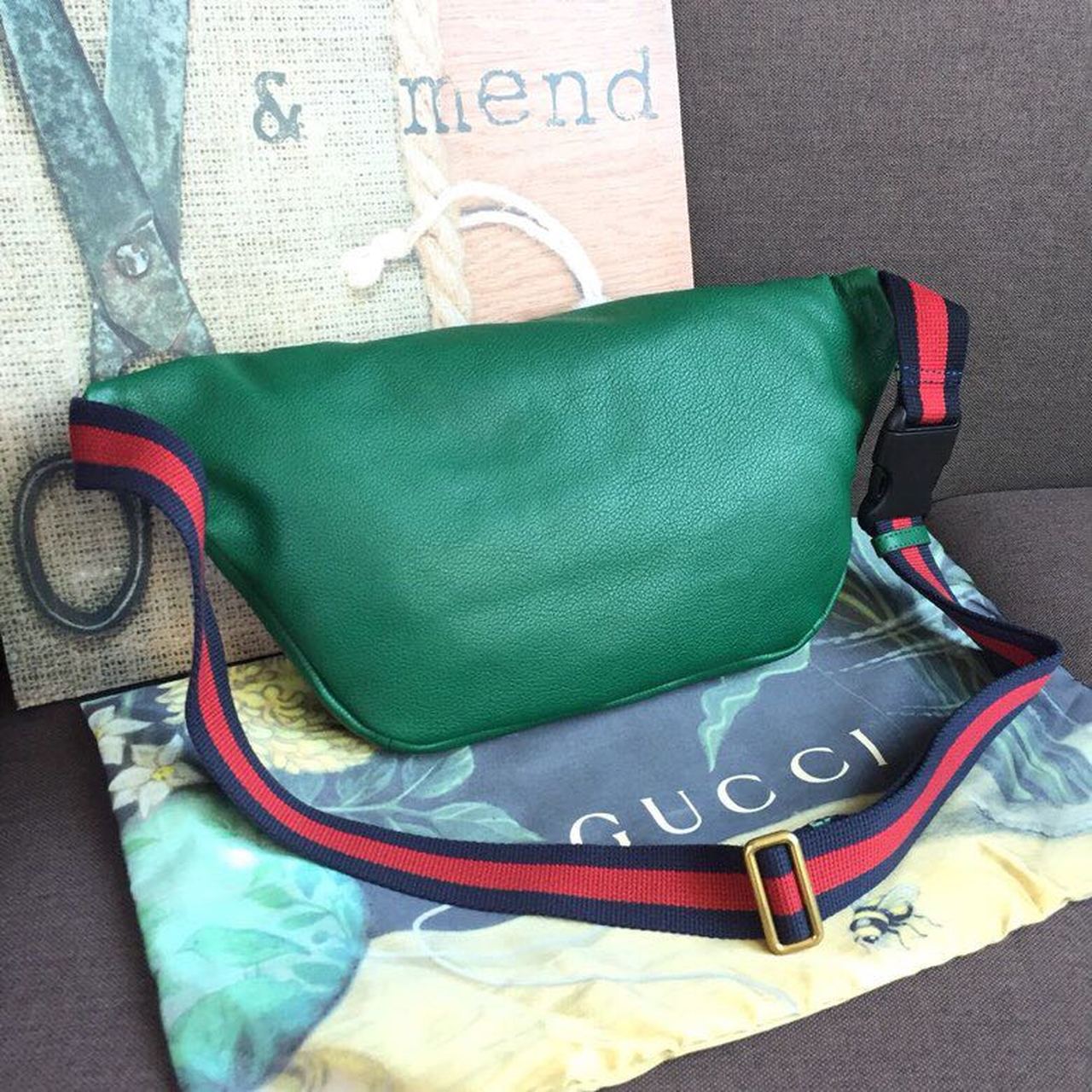 Glami Print Waist Belt Bag Green For Women And Men 15in/39cm Glami 530412